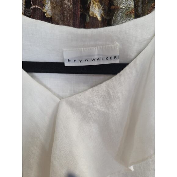 Bryn Walker Ruffle Linen Top Medium - Picture 7 of 15